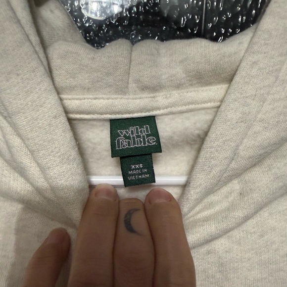 Wild Fable Cream Cropped Hoodie - Picture 3 of 5